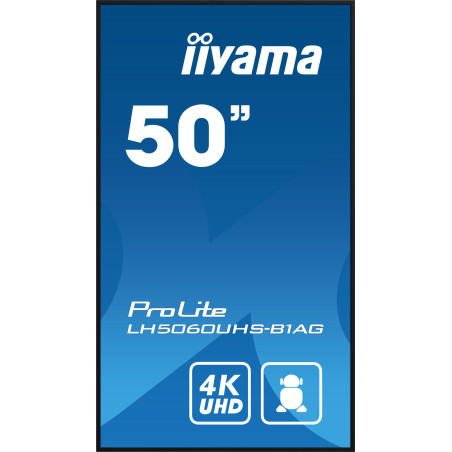 50" iiyama LH5060UHS-B1AG: IPS, 4K UHD, 24/7, Android