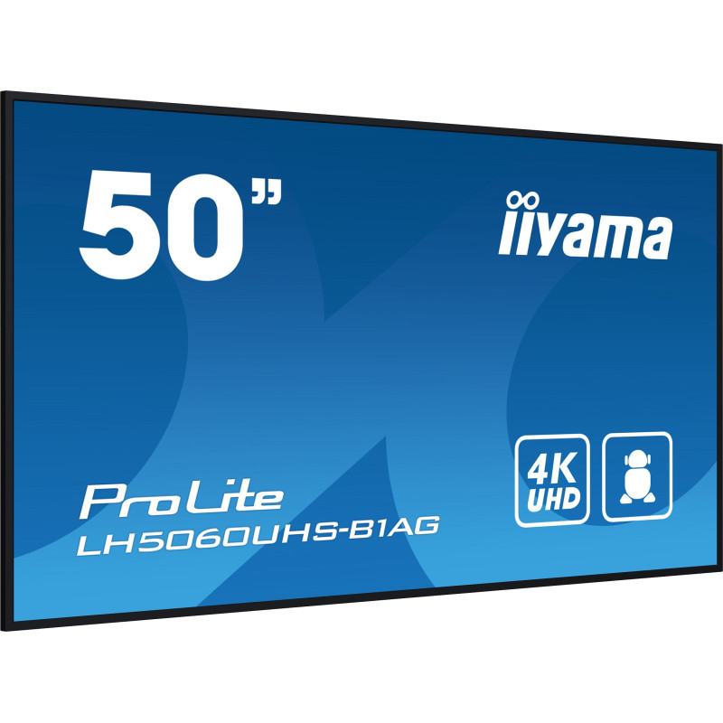 50" iiyama LH5060UHS-B1AG: IPS, 4K UHD, 24/7, Android