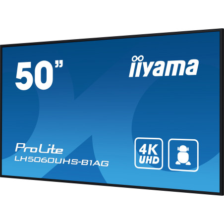50" iiyama LH5060UHS-B1AG: IPS, 4K UHD, 24/7, Android