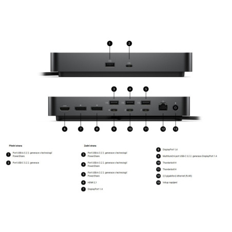 Dell dokovacia stanica SD25TB4 130W Power delivery USB-C