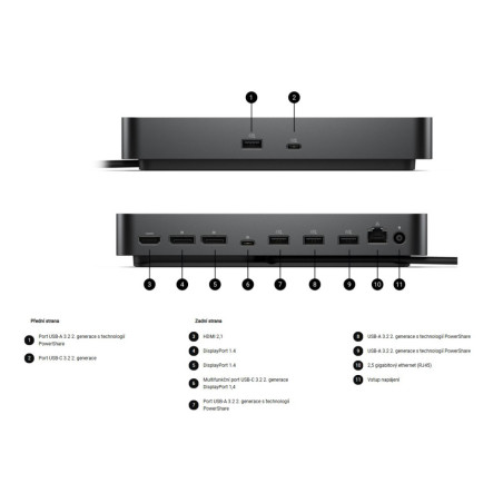 Dell dokovacia stanica WD25 100W Power delivery USB-C