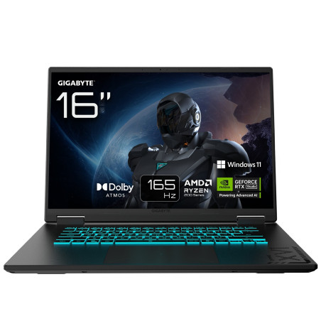 Gigabyte GAMING/A16 3VHK3SK894SH/R7-260/16"/WUXGA/16GB/1TB/RTX 5060/W11H/Black/2R
