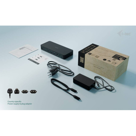 i-tec USB-C Intelligent Triple Display Docking Station, Power Delivery 100W