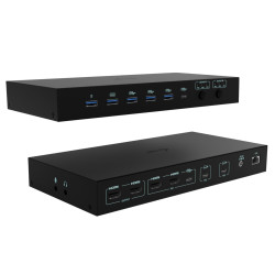 i-tec USB-C KVM Docking station pre 3 Hosts, Dual Display, 2x Power Delivery (1x 92W/2x 65W)