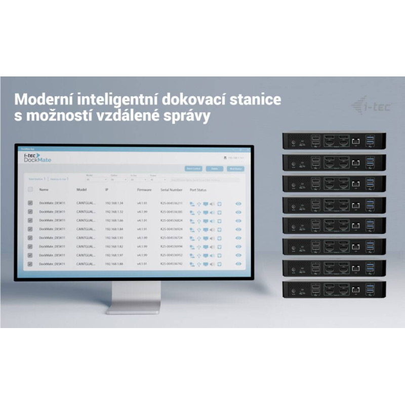 i-tec Universal Intelligent Dual Display Docking Station, Power Delivery 100W