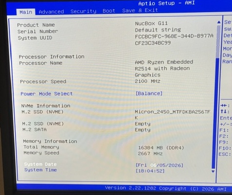 GMKtec BIOS