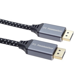 PremiumCord DisplayPort 1.4 prípojný kábel, kovové a pozlátené konektory, 2m